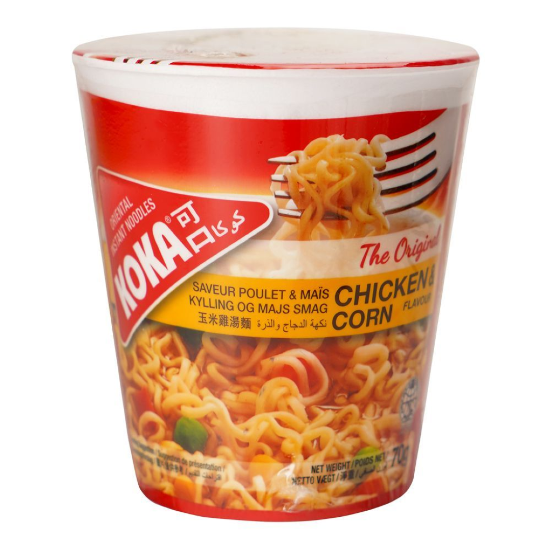 KOKA CUP NOODLE CHICKEN &CORN 70G